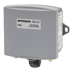 Toon details voor Drukverschiltransmitter dubbel voor luchtbehandeling serie KPEL Afbeelding van Drukverschiltransmitter dubbel voor luchtbehandeling serie KPEL