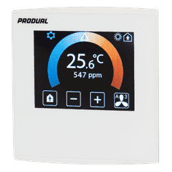 Toon details voor Produal ruimtebediening met touchscreen voor externe regelaars serie ROU Afbeelding van Produal ruimtebediening met touchscreen voor externe regelaars serie ROU