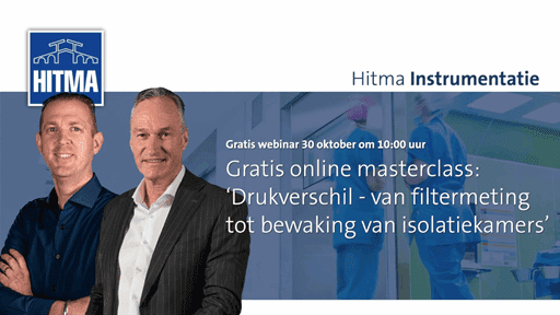 Gratis online masterclass: ‘Drukverschil - van filtermeting tot bewaking van isolatiekamers’ Gratis online masterclass: ‘Drukverschil - van filtermeting tot bewaking van isolatiekamers’
