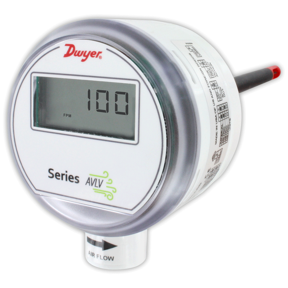 Dwyer luchtsnelheidsmeter voor lage snelheden serie AVLV